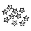 Klikklak ster vorm epoxy zwart_3 Haarspeld Klikklak 3cm - Ster - Zwart - Set van 10