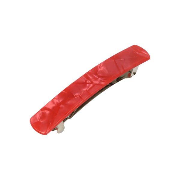 Patentspeld marmer colr_13 Haarspeld Patentspeld 9cm - Recht – Marmer Patroon – Rood