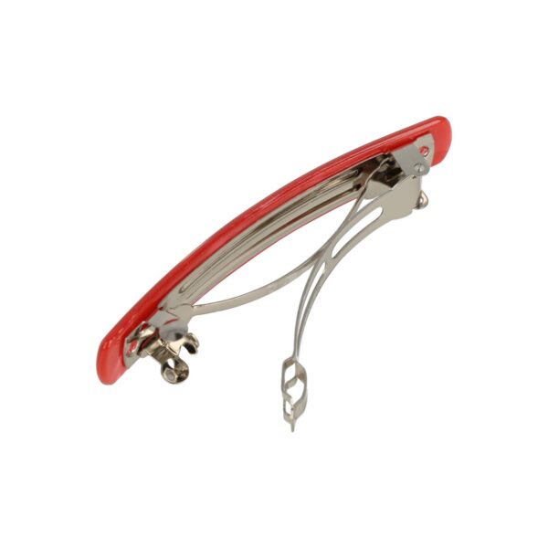 Patentspeld marmer colr_14 Haarspeld Patentspeld 9cm - Recht – Marmer Patroon – Rood