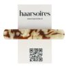 Patentspeld marmer colr_2 Haarspeld Patentspeld 9cm - Recht – Marmer Patroon – Bruin Creme