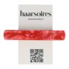 Patentspeld marmer colr_3 Haarspeld Patentspeld 9cm - Recht – Marmer Patroon – Rood