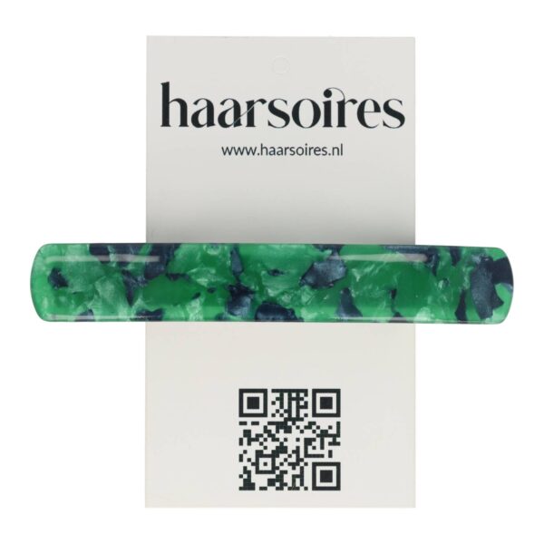 Patentspeld marmer colr_4 Haarspeld Patentspeld 9cm - Recht – Marmer Patroon – Grijs Groen