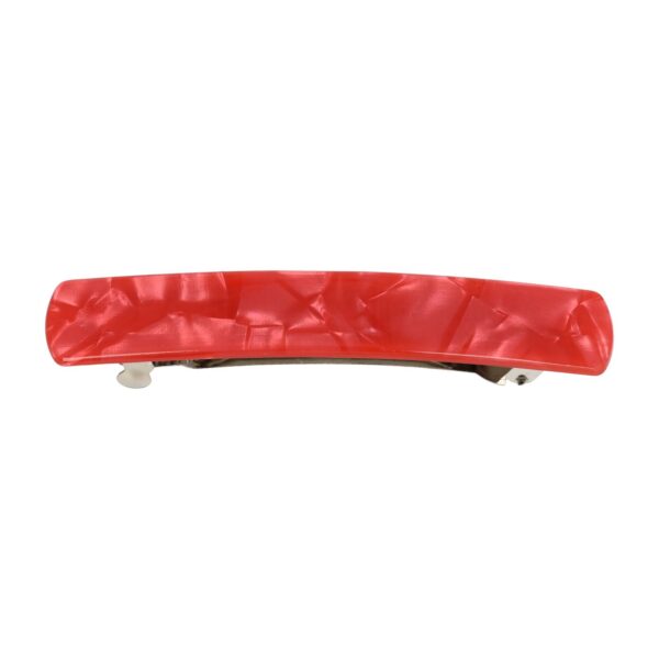 Patentspeld marmer colr_6 Haarspeld Patentspeld 9cm - Recht – Marmer Patroon – Rood