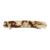 Patentspeld marmer colr_7 Haarspeld Patentspeld 9cm - Recht – Marmer Patroon – Bruin Creme