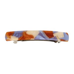 Haarspeld Patentspeld 9cm - Recht – Marmer Patroon – Bruin Creme Blauw