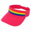 ZONNEKLEP-REGENBOOG-ROZE Zonneklep Verstelbaar – Regenboog – Fuchsia Roze
