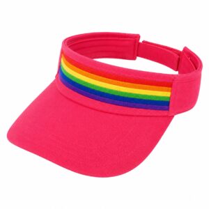 Zonneklep Verstelbaar – Regenboog – Fuchsia Roze