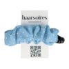 bananenklem jeans stof blauw_1 Haarspeld Bananenklem 11cm - Staartklem - Stippenprint Stof - Jeans Lichtblauw