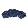 bananenklem jeans stof blauw_4 Haarspeld Bananenklem 11cm - Staartklem - Stippenprint Stof - Jeans Donkerblauw