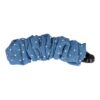 bananenklem jeans stof blauw_5 Haarspeld Bananenklem 11cm - Staartklem - Stippenprint Stof - Jeans Blauw