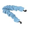 bananenklem jeans stof blauw_7 Haarspeld Bananenklem 11cm - Staartklem - Stippenprint Stof - Jeans Lichtblauw