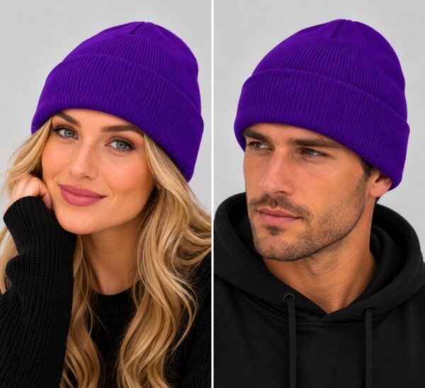 Beanie Muts - Effen - Paars