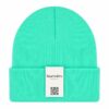 beanie-mintgroen-met-displaykaart-van-haarsoires Beanie Muts - Effen - Mintgroen