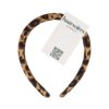 diadeem panter zachte gevuld_12 Haarband Diadeem 2cm – Zacht Gevuld – Panterprint Stof – Zwart Lichtbruin
