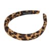 diadeem panter zachte gevuld_2 Haarband Diadeem 2cm – Zacht Gevuld – Panterprint Stof – Zwart Lichtbruin