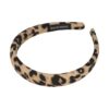 diadeem panter zachte gevuld_6 Haarband Diadeem 2cm – Zacht Gevuld – Panterprint Stof – Zwart Bruin