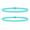Haarband Sport 1cm - Elastiek - Anti-slip - Aqua Blauw - Set van 2