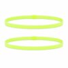 Haarband Sport 1cm - Elastiek - Anti-slip - Geel - Set van 2