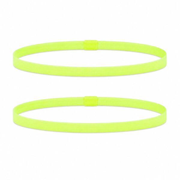 Haarband Sport 1cm - Elastiek - Anti-slip - Geel - Set van 2