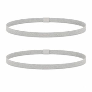 haarband-anti-slip-grijs Haarband Sport 1cm - Elastiek - Anti-slip - Grijs - Set van 2