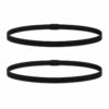 haarband-anti-slip-zwart Haarband Sport 1cm - Elastiek - Anti-slip - Zwart - Set van 2
