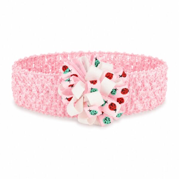 haarband-baby-lieveheersbeestje-roze Haarband Baby - Strikje Lieveheersbeestje - Lichtroze
