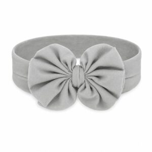Haarband Baby - Strikje 10cm - Grijs