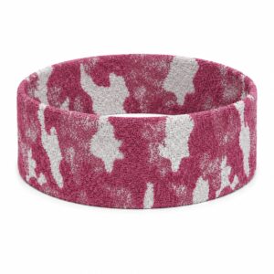 Haarband Stof 7cm - Camouflage Patroon - Zilver Cyclaam Roze