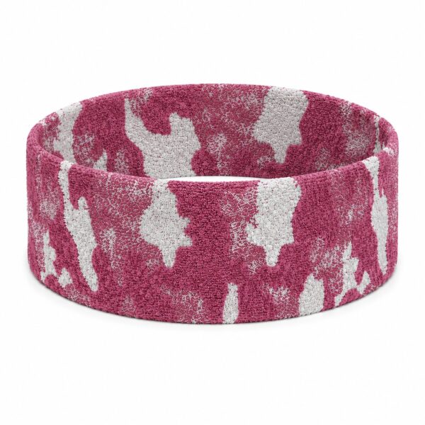 haarband-camouflage -roze Haarband Stof 7cm - Camouflage Patroon - Zilver Cyclaam Roze