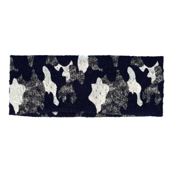 haarband camouflage zilver donkerblauw_1 Haarband Stof 7cm - Camouflage Patroon - Zilver Donkerblauw