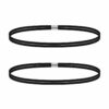 Haarband Sport 0,5cm - Elastiek - Dubbel - Zwart - Set van 2