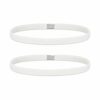 haarband-elastiek-smal-wit-set Haarband Sport 1cm - Elastiek Smal - Wit - Set van 2