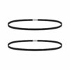 Haarband Sport 0,5cm - Elastiek Smal - Zwart - Set van 2