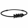 Haarband Gevlochten 1cm - Glitter - Driehoek Vorm - Zwart