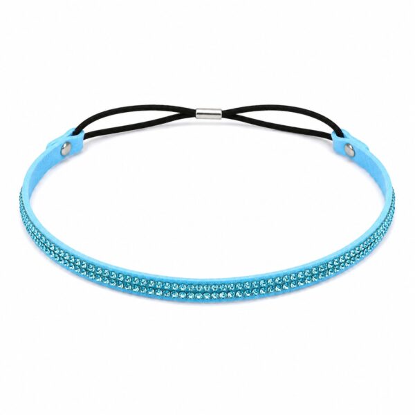 Haarband Glitter - Strass Steentjes - Aqua Blauw