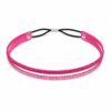 Haarband - Glitter Steentjes - Dubbel - Fuchsia Roze