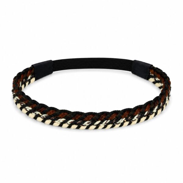 haarband-koord-zwart-bruin Haarband Gevlochten 2cm - Koord - Zwart Wit Bruin