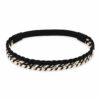 Haarband Gevlochten 2cm - Koord - Zwart Creme