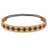 Haarband Kralen 2cm - Strass Steentjes - Creme Bruin Roze