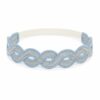 Haarband Gevlochten 3cm - Sierband Kant - Zilverdraad - Blauw