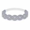 haarband-sierband-kant-grijs Haarband Gevlochten 3cm - Sierband Kant - Zilverdraad - Grijs