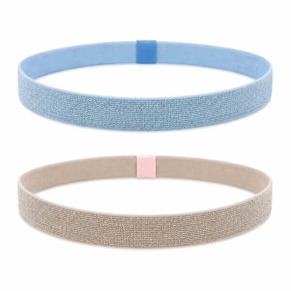 haarband-sport-elastiek-glitter-blauw-roze Haarband Sport 2cm - Glitter Elastiek - Blauw Roze – Set van 2