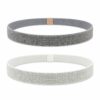 haarband-sport-elastiek-glitter-grijs-zilver Haarband Sport 2cm - Glitter Elastiek - Grijs Zilver - Set van 2
