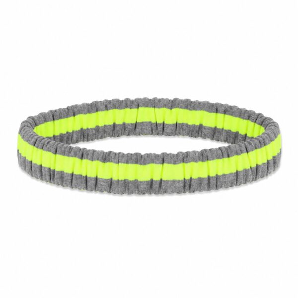 haarband-sport-jersey-grijs-geel Haarband Sport 3cm – Streeppatroon – Grijs Geel