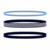 haarband-sport-set-blauw Haarband Sport 1cm – Elastiek - Anti-slip – Blauw - Set van 3