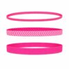haarband-sport-set-fuchsia-roze Haarband Sport 1cm – Elastiek - Anti-slip – Roze - Set van 3