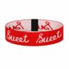 haarband-sport-sweet-rood Haarband Sport 4cm - Elastiek - Tekst “Sweet” - Rood