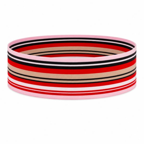 haarband-streep-rood Haarband Stof 8cm - Streep Patroon - Rood