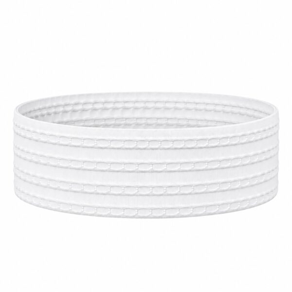 Haarband Stof 6cm - Streep Patroon - Wit