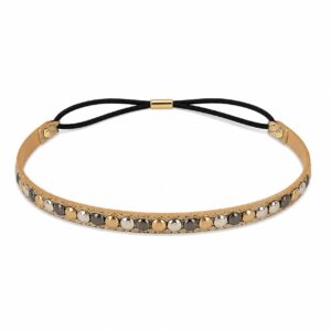 Haarband Sierband 1cm - Studs - Zilver Grijs Goud